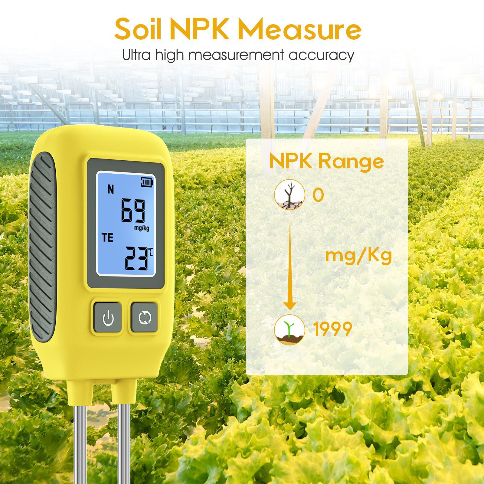Soil Test Digital - Dijital Ekranlı Toprak Kalitesi Analizörü, N-P-K,