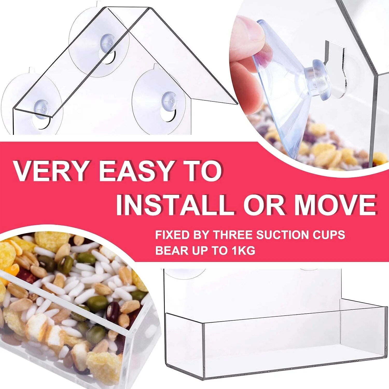 Akrilik Kuş Besleyici Şeffaf P - Smart Bird Feeder Camera incelemesi ve fiyatı